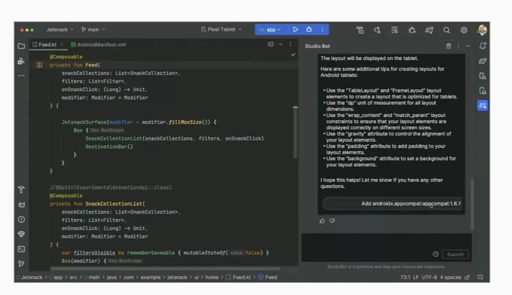 سرویس‌های Codey و Studio Bot گوگل