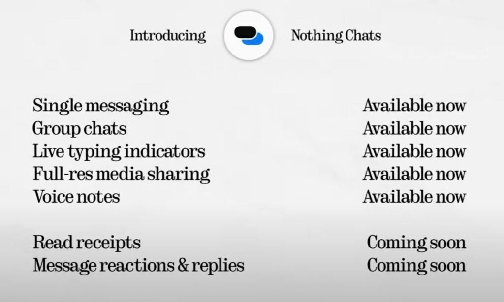 اپ Nothing Chats برای ناتینگ فون (2) معارفه شد؛ حمایتاز iMessage اپل 4 1700030022 919 اپ Nothing Chats برای ناتینگ فون 2 معارفه شد؛ حمایتاز