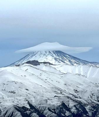 دماوند امروز کلاه به سر شد+عکس