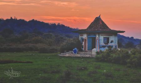 غروب قشنگ در حوالی بهار قائمشهر+عکس_راسخ