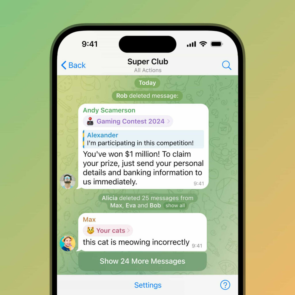 1714144705 331 تلگرام 15 قابلیت تازه برای کاربران خود معارفه کرد راسخ