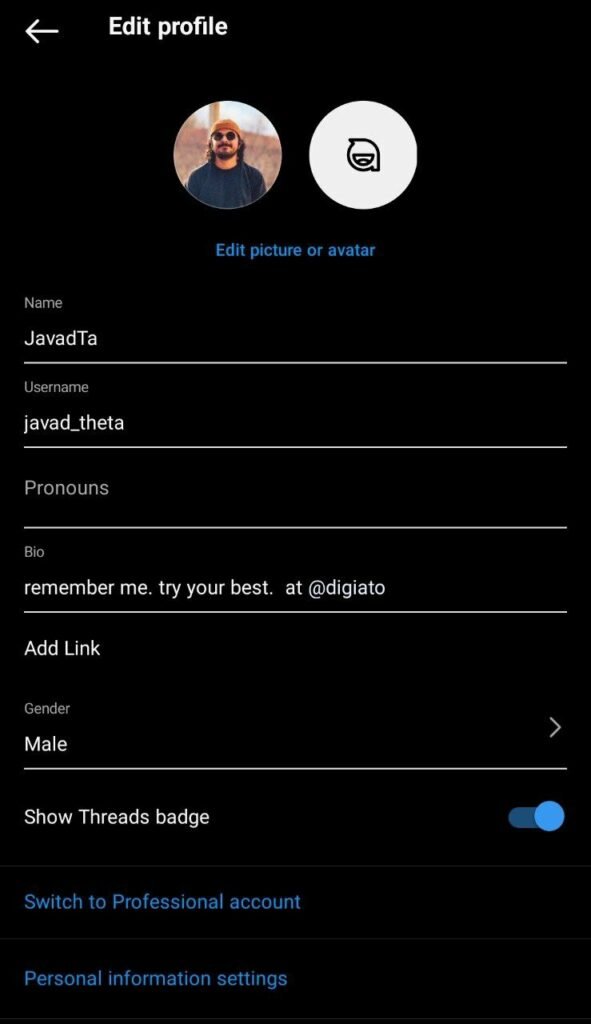 1714499447 574 ضمیر اینستاگرام چیست آموزش فعال سازی pronouns در بیو