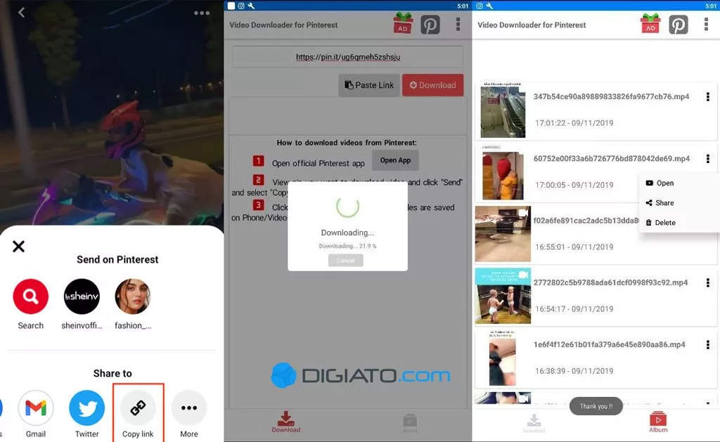 دانلود ویدیو از پینترست (کیفیت بالا) با چندین روش آسان و سریع_راسخ 32 دانلود محتوا Pinterest