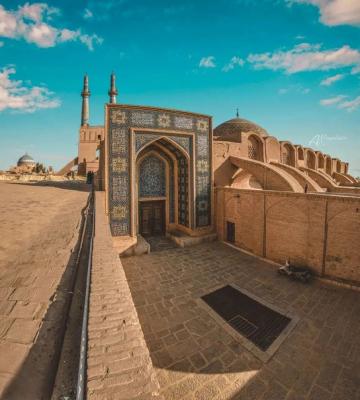 نمود ای قشنگ از شکوه و عظمت مسجد جامع یزد+عکس_راسخ