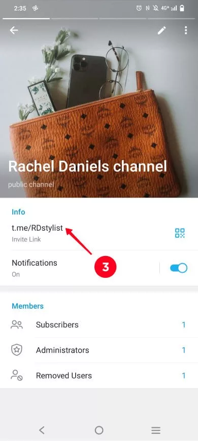 اطلاعات کانال تلگرام