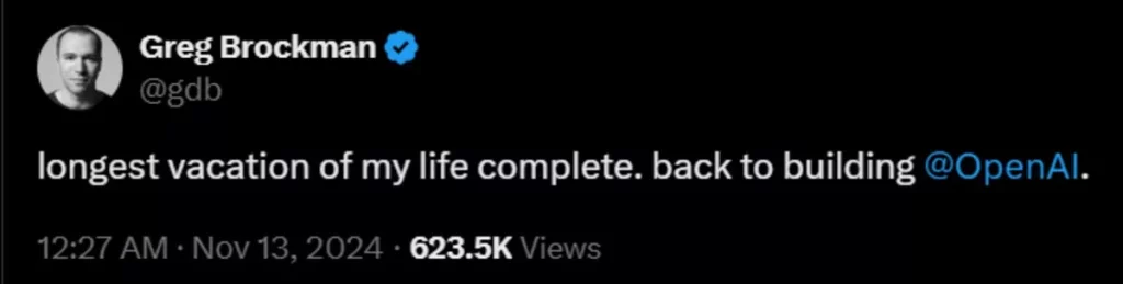 «گرگ بروکمن»، هم‌بنیان‌گذار OpenAI  از برگشت خود به OpenAI خبر داد_راسخ